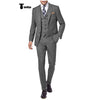 Tiavllya Fashion 3 Pieces Mens Suit Flat Notch Lapel Tuxedos For Wedding (Blazer+vest+Pants)