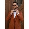 Tiavllya Fashion 3 Pieces Mens Suit Flat Notch Lapel Tuxedos For Wedding (Blazer+vest+Pants)