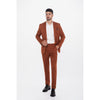 Tiavllya Fashion 3 Pieces Mens Suit Flat Notch Lapel Tuxedos For Wedding (Blazer+vest+Pants)