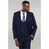 Tiavllya Fashion 3 Pieces Mens Suit Flat Peak Lapel Tuxedos (Blazer+vest+Pants)