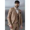 Tiavllya Fashion 3 Pieces Mens Suit Flat Peak Lapel Tuxedos (Blazer+vest+Pants)