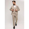 Tiavllya Fashion 3 Pieces Mens Suit Flat Peak Lapel Tuxedos (Blazer+vest+Pants)