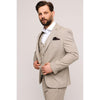 Tiavllya Fashion 3 Pieces Mens Suit Flat Peak Lapel Tuxedos (Blazer+vest+Pants)