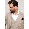 Tiavllya Fashion 3 Pieces Mens Suit Flat Peak Lapel Tuxedos (Blazer+vest+Pants)