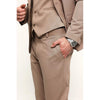 Tiavllya Fashion 3 Pieces Mens Suit Flat Peak Lapel Tuxedos (Blazer+vest+Pants)