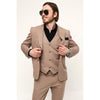 Tiavllya Fashion 3 Pieces Mens Suit Flat Peak Lapel Tuxedos (Blazer+vest+Pants)