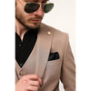 Tiavllya Fashion 3 Pieces Mens Suit Flat Peak Lapel Tuxedos (Blazer+vest+Pants)