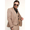 Tiavllya Fashion 3 Pieces Mens Suit Flat Peak Lapel Tuxedos (Blazer+vest+Pants)