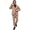 Tiavllya Fashion 3 Pieces Mens Suit Flat Peak Lapel Tuxedos (Blazer+vest+Pants)