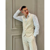Tiavllya Fashion 3 Pieces Mens Suit Flat Peak Lapel Tuxedos (Blazer+vest+Pants)