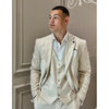 Tiavllya Fashion 3 Pieces Mens Suit Flat Peak Lapel Tuxedos (Blazer+vest+Pants)