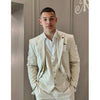 Tiavllya Fashion 3 Pieces Mens Suit Flat Peak Lapel Tuxedos (Blazer+vest+Pants)
