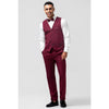 Tiavllya Fashion 3 Pieces Mens Suit Flat Peak Lapel Tuxedos (Blazer+vest+Pants)