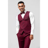Tiavllya Fashion 3 Pieces Mens Suit Flat Peak Lapel Tuxedos (Blazer+vest+Pants)