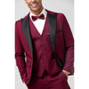 Tiavllya Fashion 3 Pieces Mens Suit Flat Peak Lapel Tuxedos (Blazer+vest+Pants)