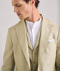 Tiavllya Fashion 3 Pieces Mens Suit Linen Notch Lapel Tuxedos (Blazer+vest+Pants)