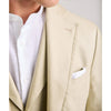 Tiavllya Fashion 3 Pieces Mens Suit Linen Notch Lapel Tuxedos (Blazer+vest+Pants)