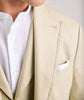Tiavllya Fashion 3 Pieces Mens Suit Linen Notch Lapel Tuxedos (Blazer+vest+Pants)