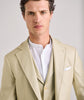 Tiavllya Fashion 3 Pieces Mens Suit Linen Notch Lapel Tuxedos (Blazer+vest+Pants)