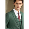 Tiavllya Fashion Green Suit For Men High-end British Style 3-Piece Suit For Men(Blazer+vest+Pants)