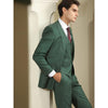 Tiavllya Fashion Green Suit For Men High-end British Style 3-Piece Suit For Men(Blazer+vest+Pants)