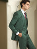 Tiavllya Fashion Green Suit For Men High-end British Style 3-Piece Suit For Men(Blazer+vest+Pants)