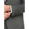 Tiavllya Fashion Men's 2 Pieces Houndstooth Peak Lapel Tuxedos (Blazer+Pants)