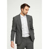 Tiavllya Fashion Men's 2 Pieces Houndstooth Peak Lapel Tuxedos (Blazer+Pants)