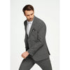 Tiavllya Fashion Men's 2 Pieces Houndstooth Peak Lapel Tuxedos (Blazer+Pants)