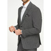 Tiavllya Fashion Men's 2 Pieces Houndstooth Peak Lapel Tuxedos (Blazer+Pants)