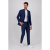 Tiavllya Fashion Men's 2 Pieces Slim Fit Striped Notch Lapel Tuxedos (Blazer+Pants)