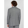Tiavllya Fashion Men's 2 Pieces Slim Fit Striped Peak Lapel Tuxedos (Blazer+Pants)