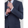 Tiavllya Fashion Men's 2 Pieces Slim Fit Striped PeakLapel Tuxedos (Blazer+Pants)