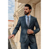 Tiavllya Fashion Men's 2 Pieces Slim Fit Striped PeakLapel Tuxedos (Blazer+Pants)