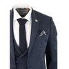 Tiavllya Fashion Men's 3 Piece Suit Herringbone Tweed Notch Lapel Tuxedos (Blazer+vest+Pants)