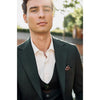 Tiavllya Fashion Men's 3 Pieces Flat Notch Lapel Tuxedos For Party (Blazer+vest+Pants)