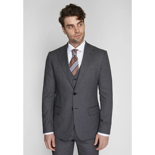 Tiavllya Fashion Men's 3 Pieces Flat Notch Lapel Tuxedos For Party (Blazer+vest+Pants)