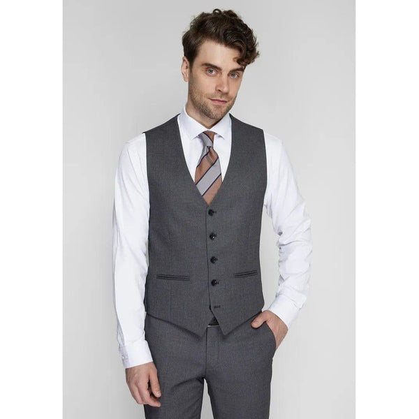 Tiavllya Fashion Men's 3 Pieces Flat Notch Lapel Tuxedos For Party (Blazer+vest+Pants)