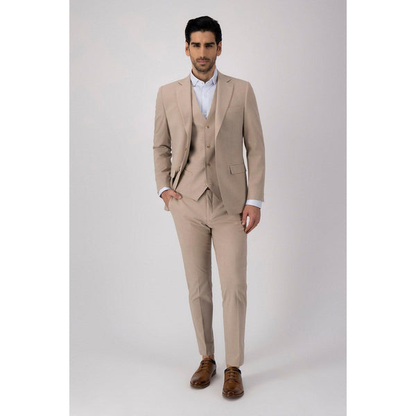 Tiavllya Fashion Men's 3 Pieces Flat Notch Lapel Tuxedos For Party (Blazer+vest+Pants)