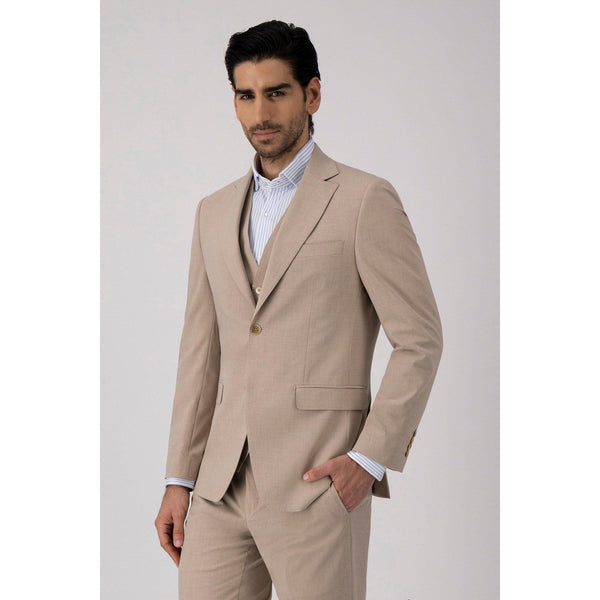 Tiavllya Fashion Men's 3 Pieces Flat Notch Lapel Tuxedos For Party (Blazer+vest+Pants)