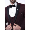 Tiavllya Fashion Men's 3 Pieces Flat Peak Lapel Tuxedos For Party (Blazer+vest+Pants)