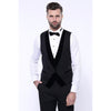 Tiavllya Fashion Men's 3 Pieces Flat Peak Lapel Tuxedos For Party (Blazer+vest+Pants)