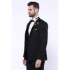 Tiavllya Fashion Men's 3 Pieces Flat Peak Lapel Tuxedos For Party (Blazer+vest+Pants)