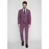 Tiavllya Fashion Men's 3 Pieces Flat Peak Lapel Tuxedos For Party (Blazer+vest+Pants)