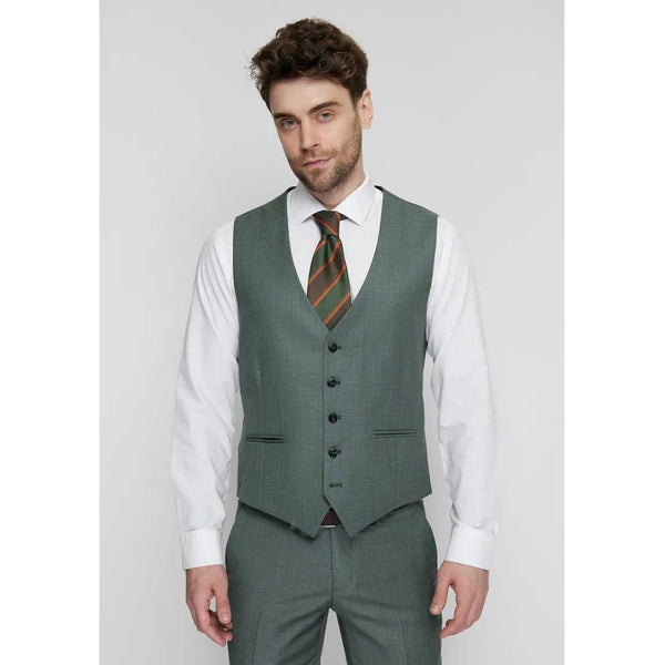 Tiavllya Fashion Men's 3 Pieces Flat Peak Lapel Tuxedos For Party (Blazer+vest+Pants)