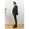 Tiavllya Fashion Men's 3 Pieces Flat Peak Lapel Tuxedos For Party (Blazer+vest+Pants)