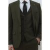 Tiavllya Fashion Men's 3 Pieces Flat Peak Lapel Tuxedos For Party (Blazer+vest+Pants)