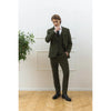 Tiavllya Fashion Men's 3 Pieces Flat Peak Lapel Tuxedos For Party (Blazer+vest+Pants)
