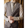 Tiavllya Fashion Men's 3 Pieces Flat Peak Lapel Tuxedos For Party (Blazer+vest+Pants)