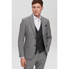 Tiavllya Fashion Men's 3 Pieces Houndstooth Notch Lapel Tuxedos (Blazer+vest+Pants)